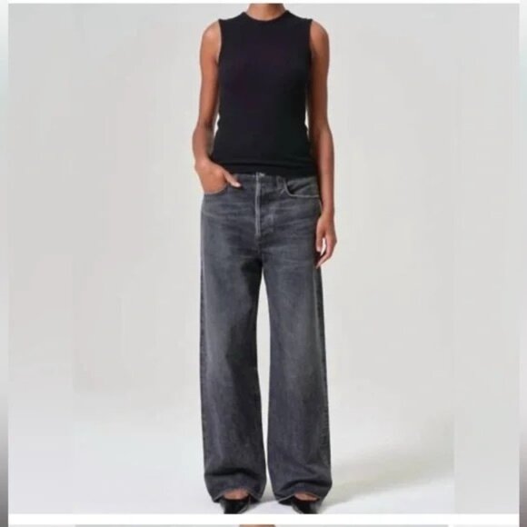 Agolde Low Slung Baggy Jeans Womens 27 Denim Wide Leg Classic Casual Y2K - Picture 1 of 9